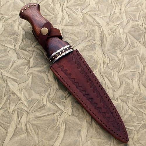 Cuchillo Sgian Dubh acero de damasco 403915