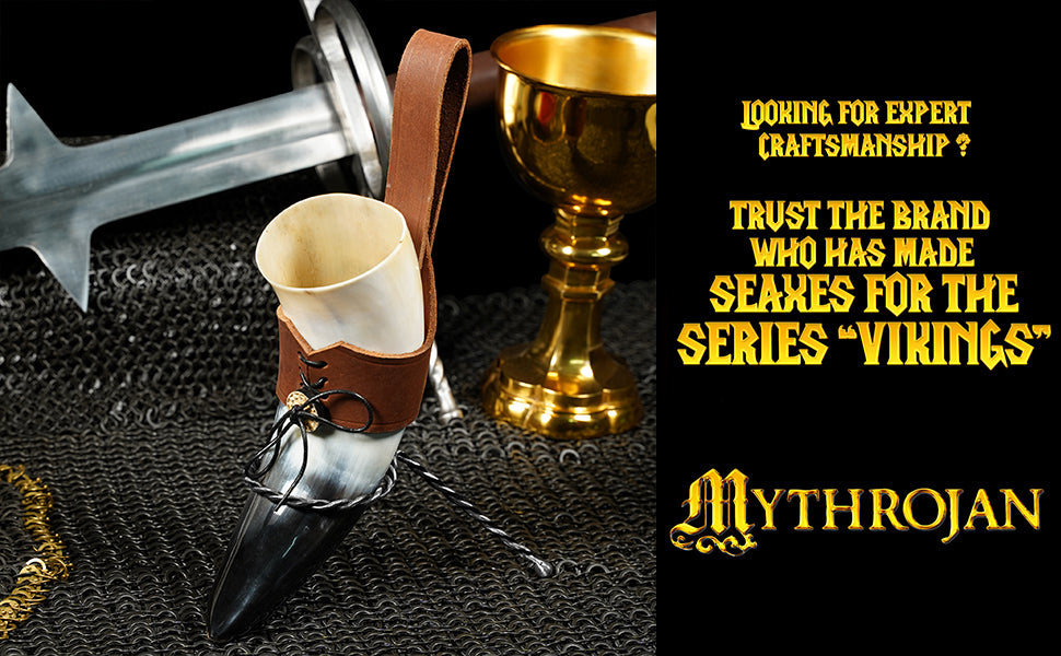 Mythrojan Cuerno para Beber Forjado a Mano Twisted Rack - Imagen 16