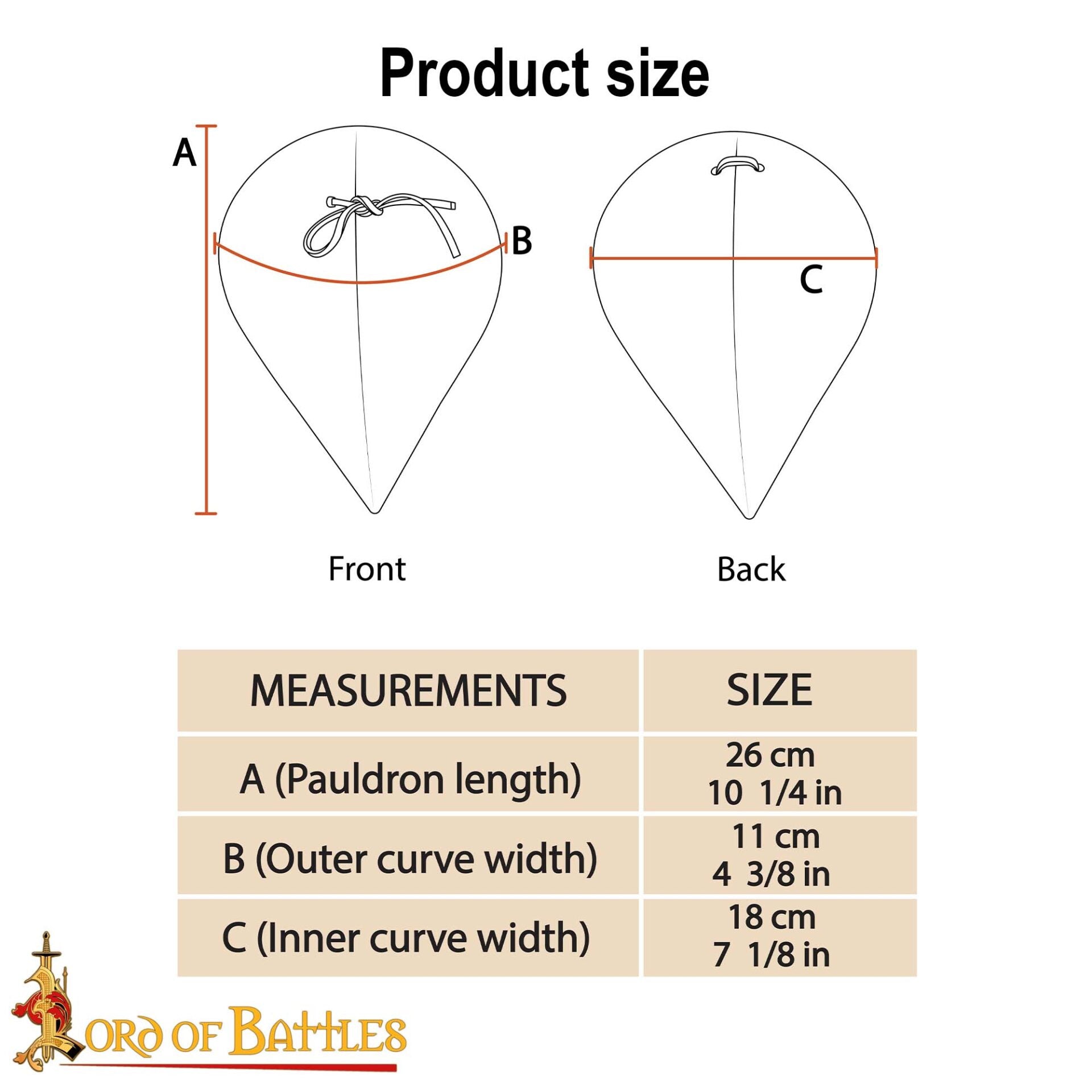 Armadura Medieval Visby Pauldrons Hombro de Acero con Lazos de Cuero - Imagen 14