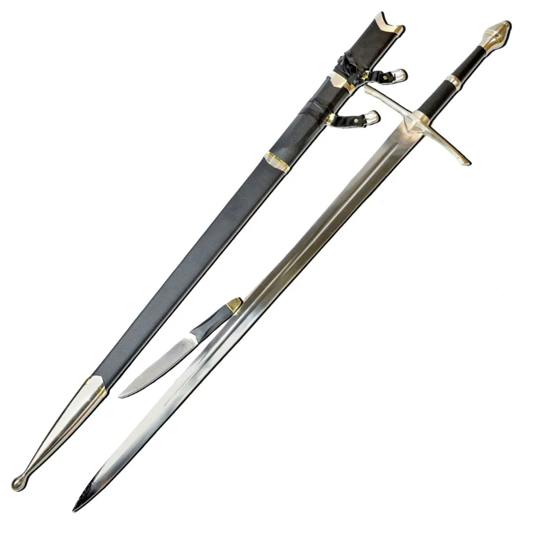 Imagen de Espada Strider de Aragorn Funcional afilada de Acero de Damasco 41666 parte de nuestra colección en Espadas y más, sitio oficial.