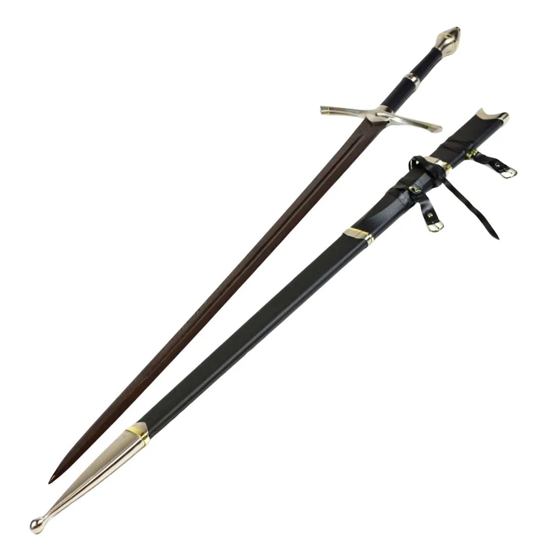 Imagen de Espada Strider funcional de acero de damasco rojo 41802 parte de nuestra colección en Espadas y más, sitio oficial.