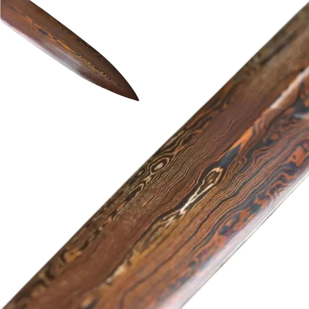 Imagen de Espada Strider funcional de acero de damasco rojo 41802 parte de nuestra colección en Espadas y más, sitio oficial.