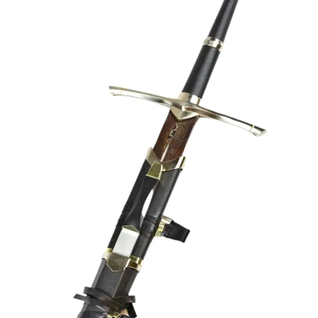 Imagen de Espada Strider funcional de acero de damasco rojo 41802 parte de nuestra colección en Espadas y más, sitio oficial.