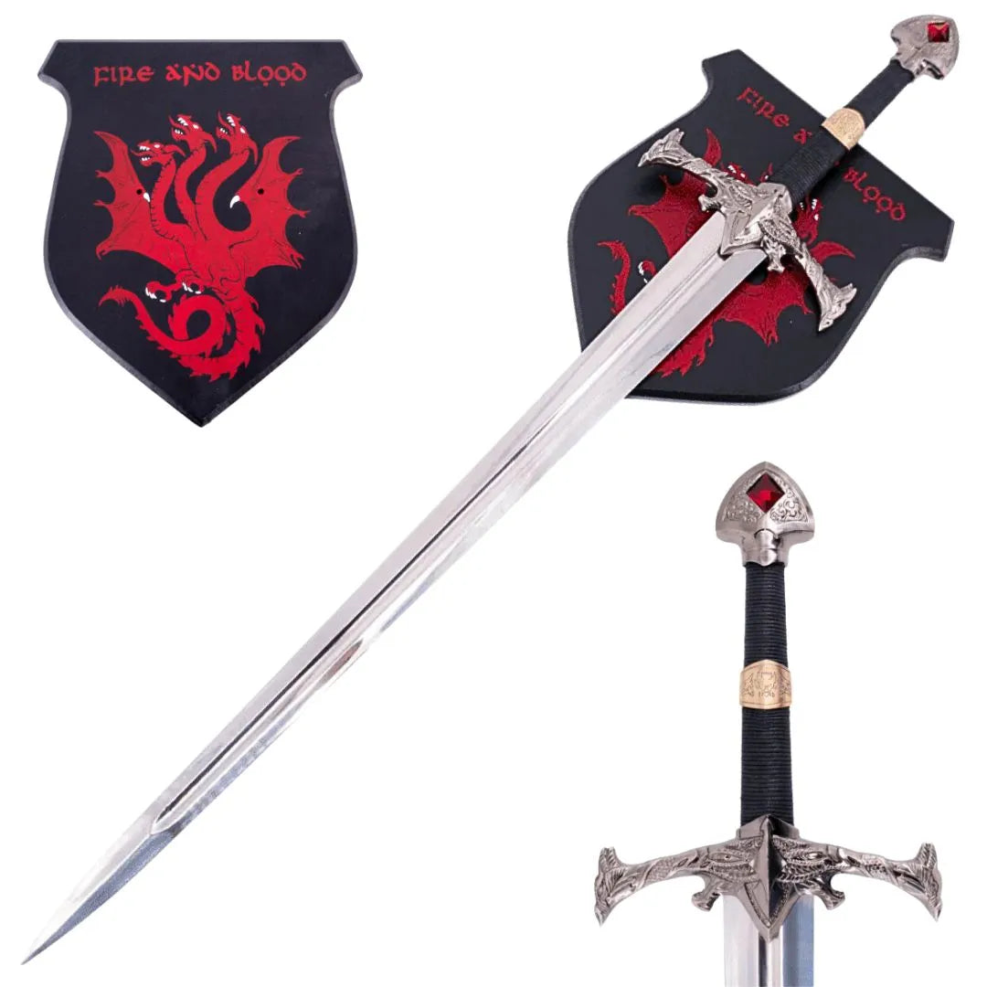 Imagen de Espada o Black fire de Aegon Targaryen o Aegon el conquistador House of Dragon parte de nuestra colección en Espadas y más, sitio oficial.