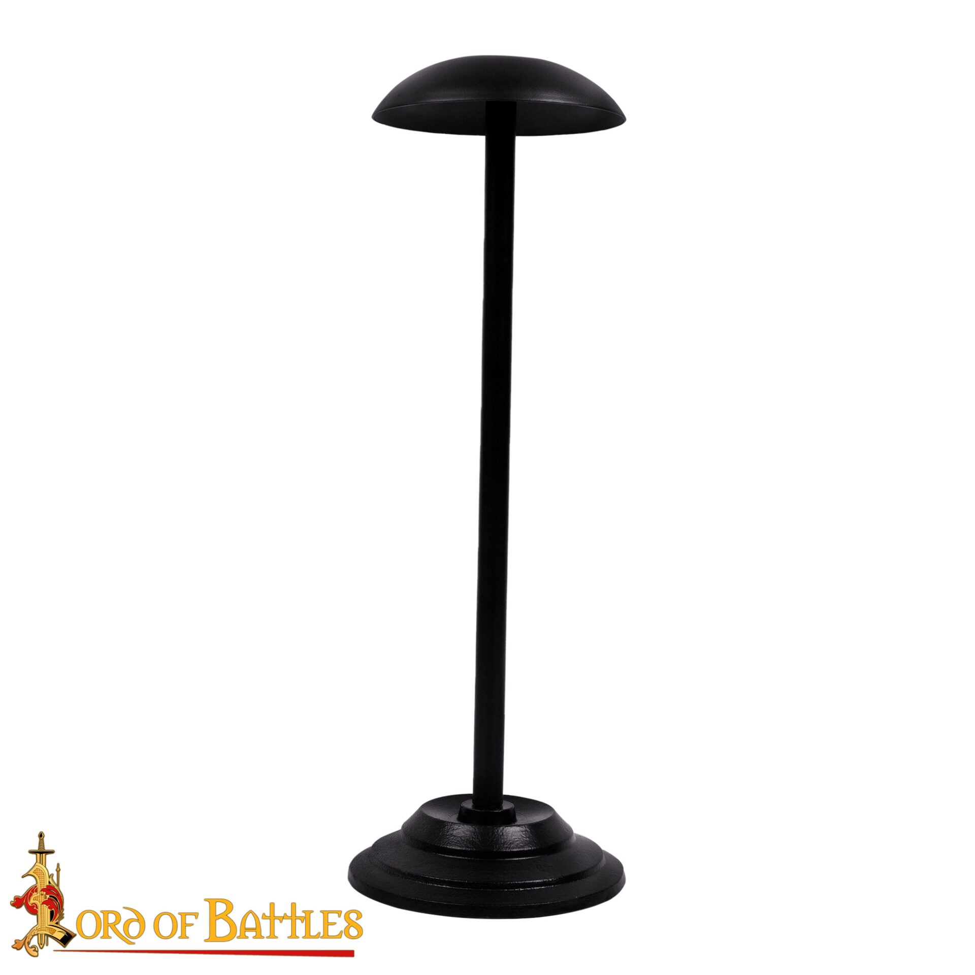 Soporte para Casco de Hierro - 17 Pulgadas Acabado en Negro | Expositor Resistente para Cascos Medievales, Vikingos y de Fantasía - Imagen 4
