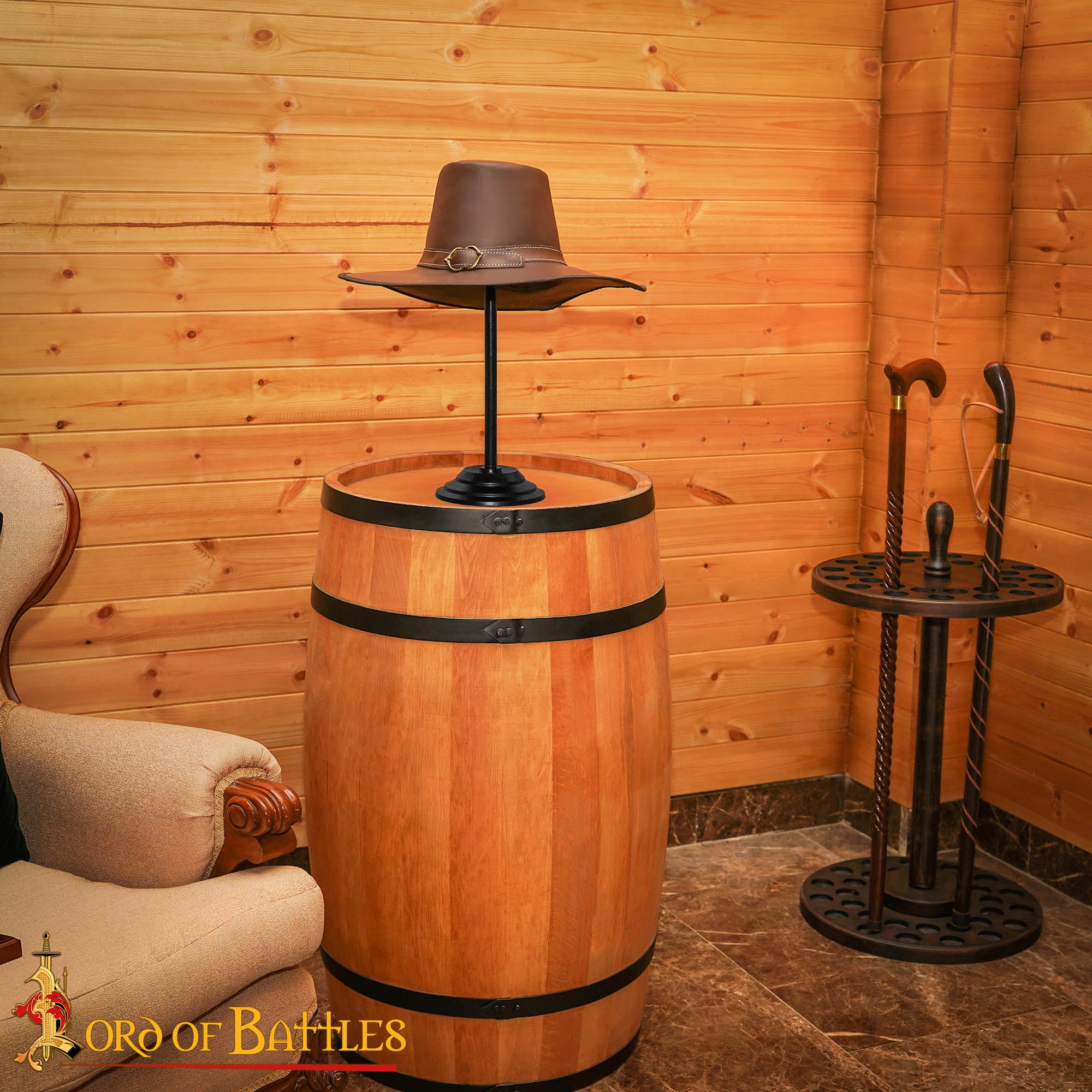 Soporte para Casco de Hierro - 17 Pulgadas Acabado en Negro | Expositor Resistente para Cascos Medievales, Vikingos y de Fantasía - Imagen 8