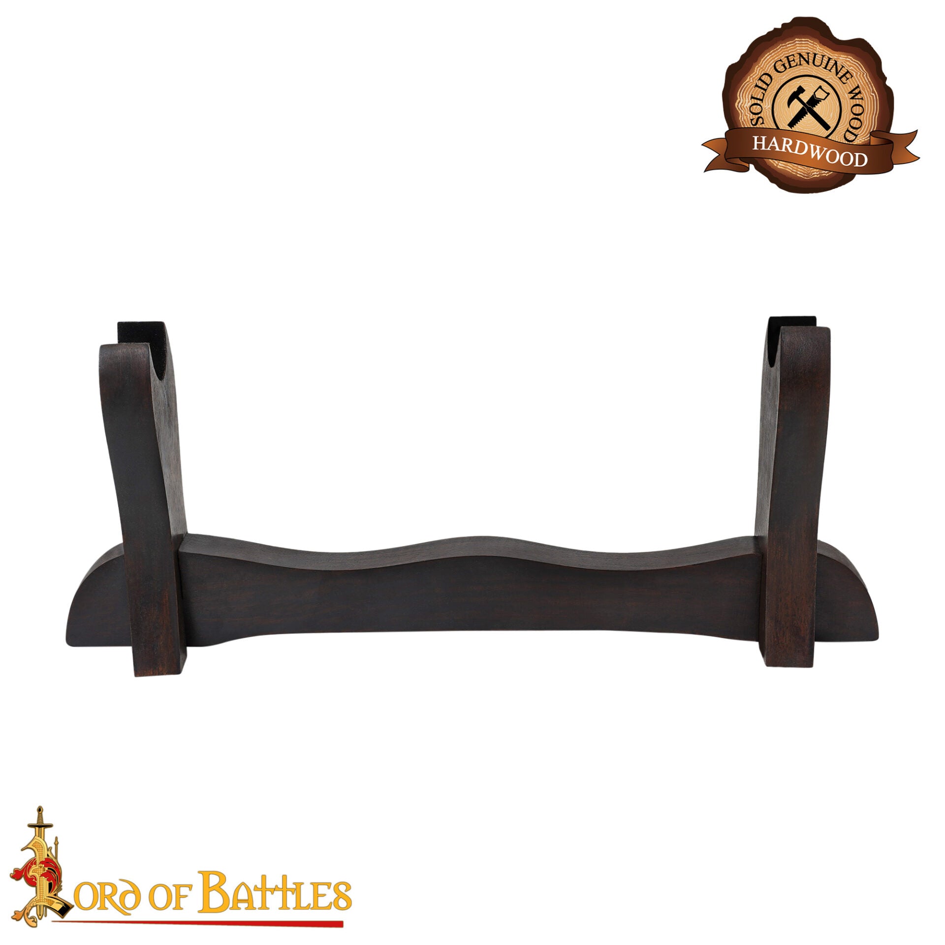 Expositor de Espadas Medievales de Madera de Un Solo Nivel con Fieltro de Terciopelo - Imagen 5