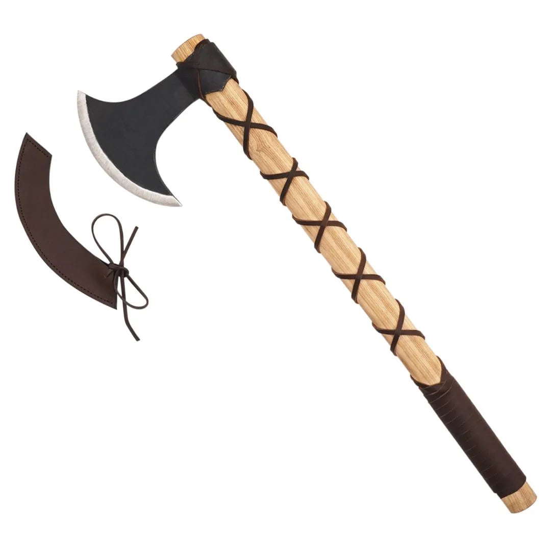 Hacha Vikinga - Acero al Carbono y Mango de Madera