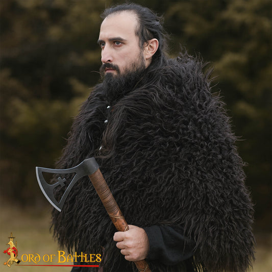 Cabeza de Hacha Vikinga Gotland de Acero Al Carbono Forjada a Mano con Motivo de Cruz - Imagen 2