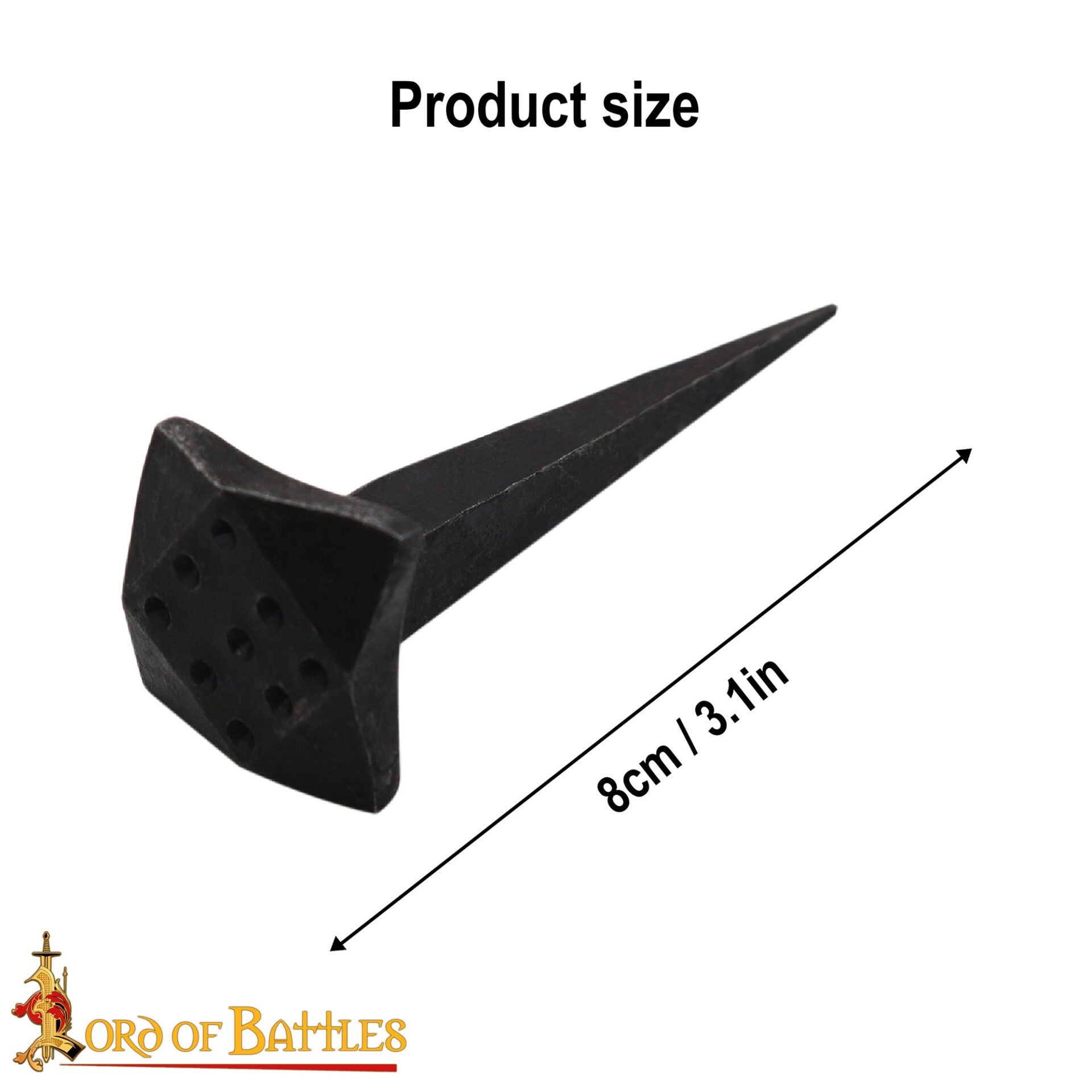 Clavos de Hierro Forjados a Mano, Juego de 10 Accesorios Rústicos con Acabado de Herrería Totalmente Funcionales - Imagen 23