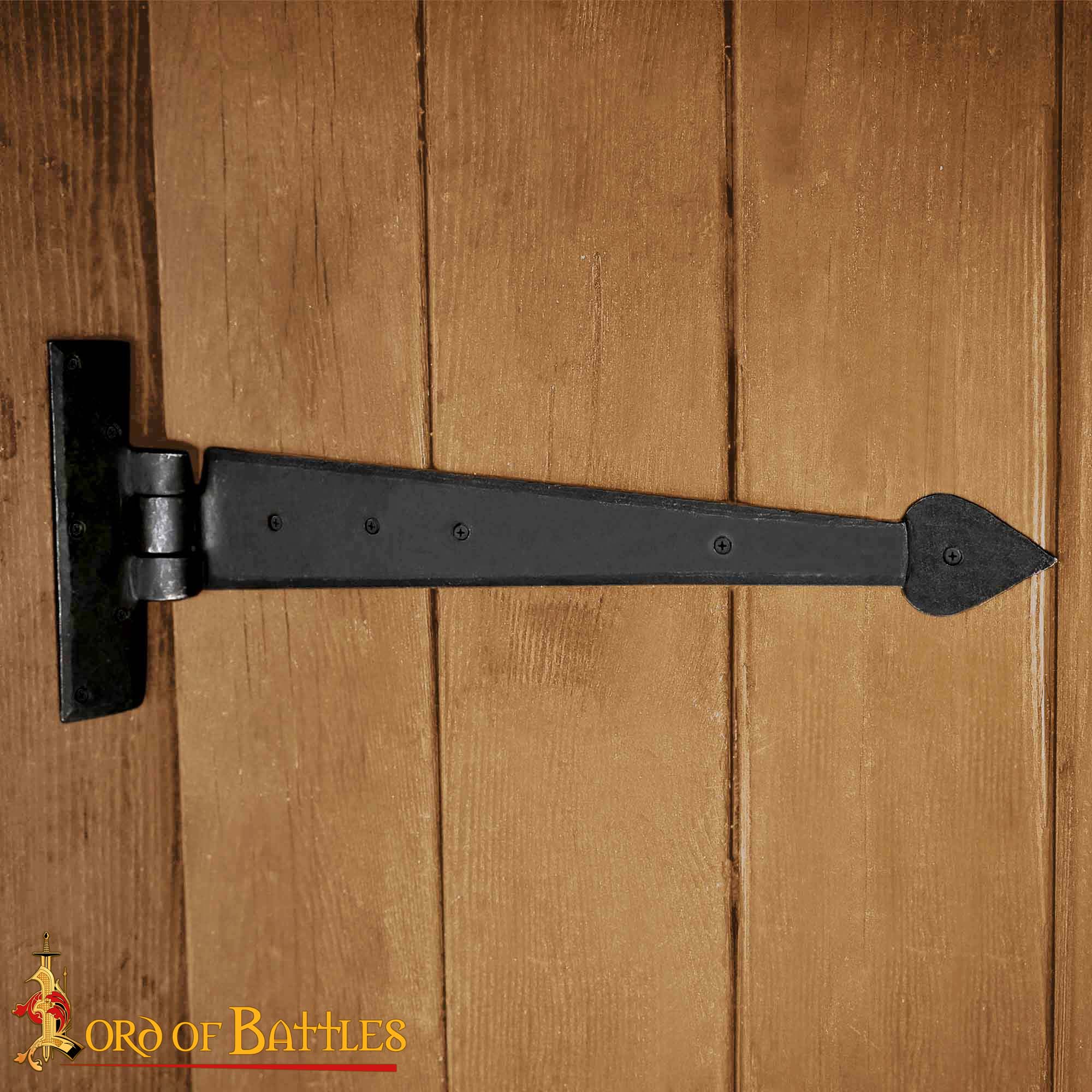 Bisagra de Puerta Rústica de Hierro Forjado a Mano - Bisagra de Correa Resistente para Puertas, Armarios y Cofres - Imagen 7