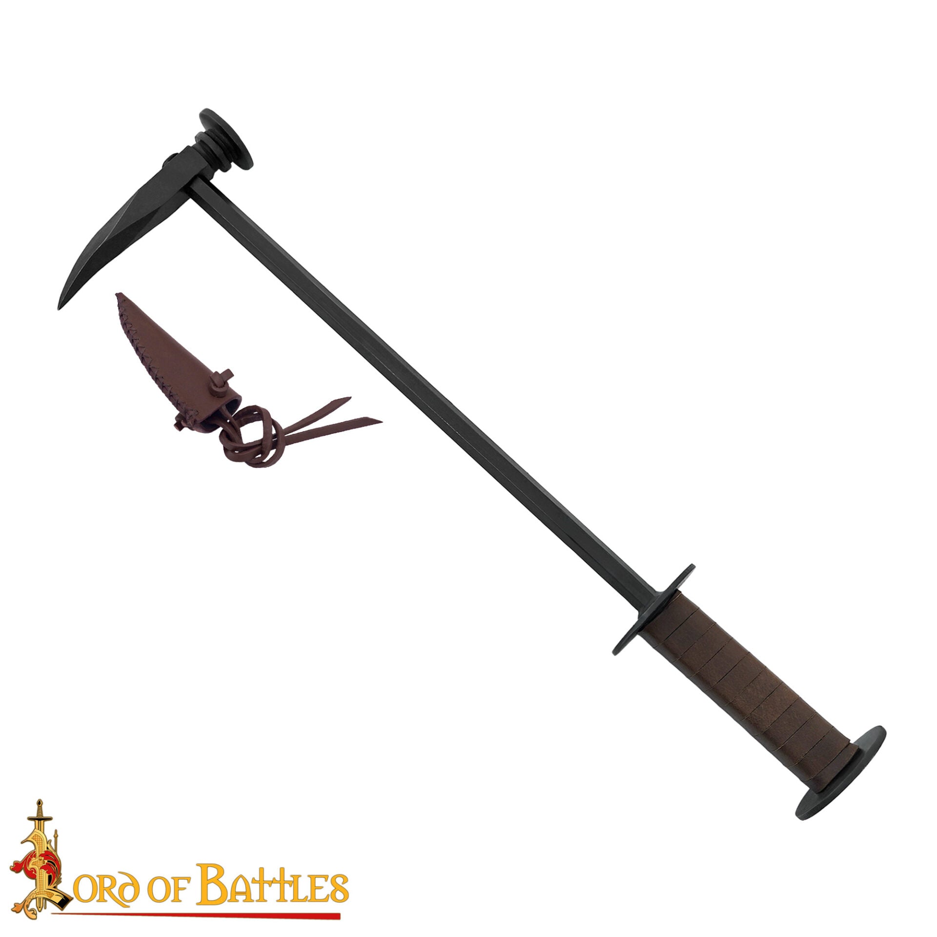 Martillo de Guerra Medieval de Pico de Cuervo Forjado a Mano - Imagen 4