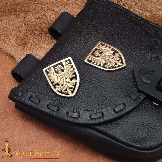 Escudo Heráldico de Águila Adornos de Latón - Juego de 5 Monturas Decorativas Medievales - Imagen 2