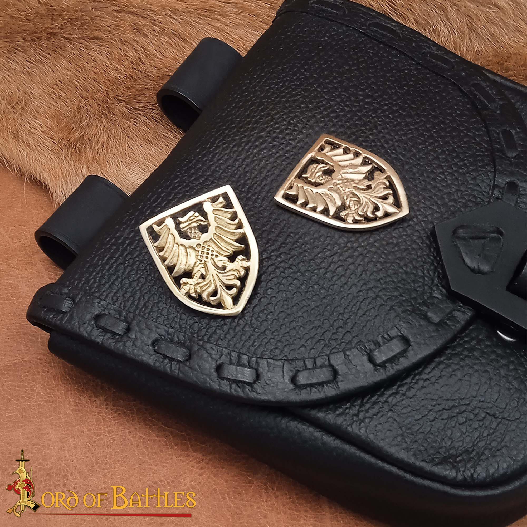 Escudo Heráldico de Águila Adornos de Latón - Juego de 5 Monturas Decorativas Medievales - Imagen 2