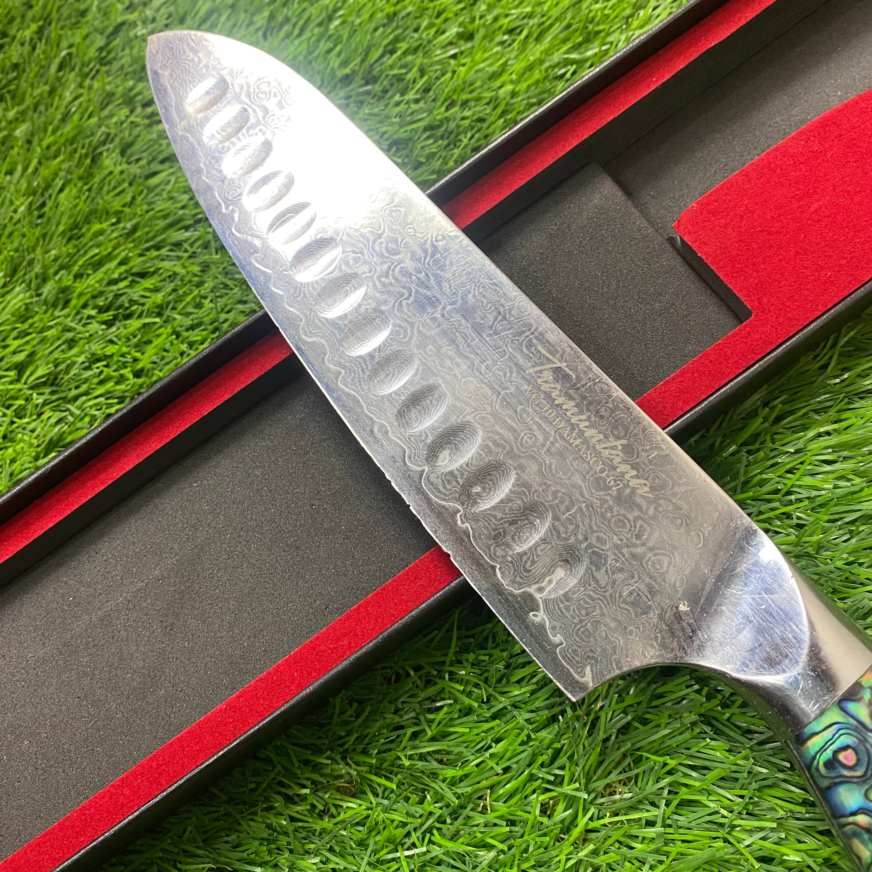 Cuchillo Cocina Tramuntana Santoku Damasco Vg10 67 Capas 17,9 Cm C/Defectos N91