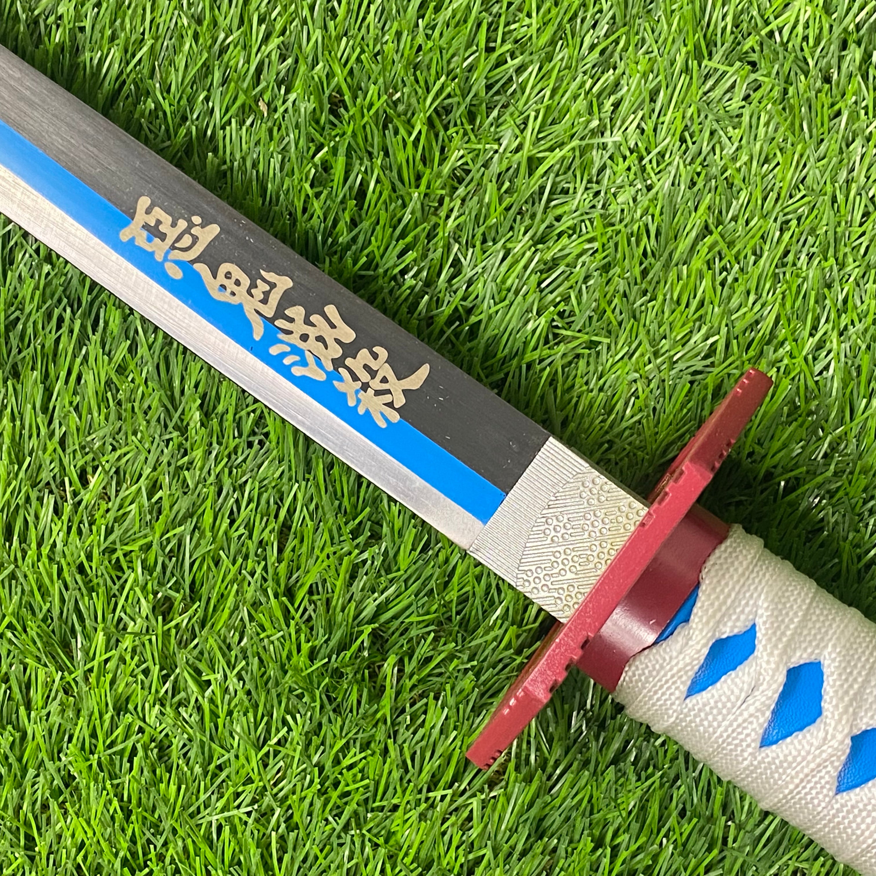 Katana Decorativa de Acero de Tomioka Giyuu Kimetsu no Yaiba C/Defectos N92