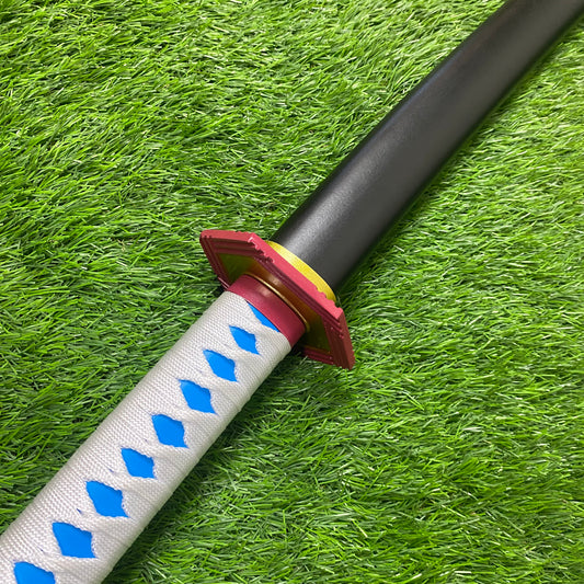 Katana Decorativa de Acero de Tomioka Giyuu Kimetsu no Yaiba C/Defectos N93