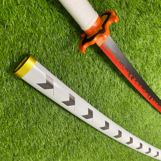 Rengoku Katana Bamboo Demon Slayer Kimetsu no Yaiba W/Defects N112