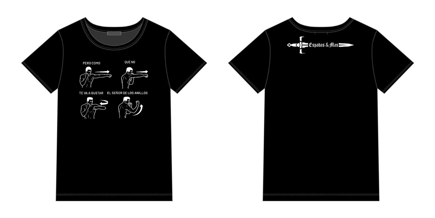 Imagen de Camiseta "pero como que no te va a gustar el señor de los anillos" parte de nuestra colección en Espadas y más, sitio oficial.