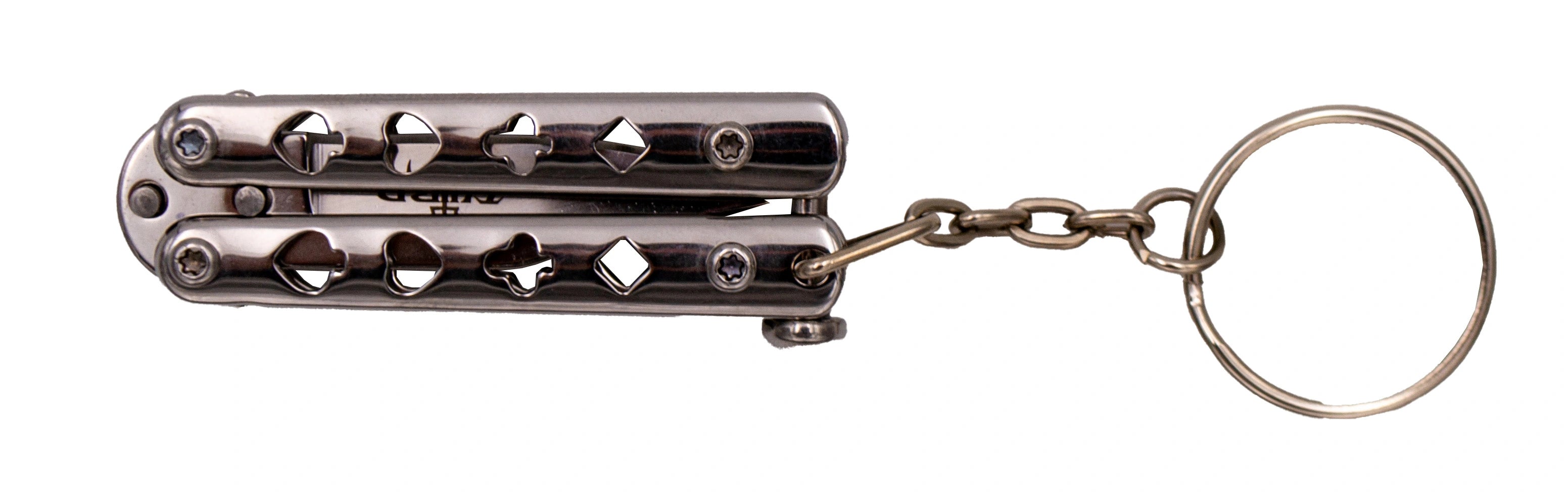 Imagen de Navaja LLavero de Mariposa - Punta Drop Point - Variedad de Acabados parte de nuestra colección en Espadas y más, sitio oficial.