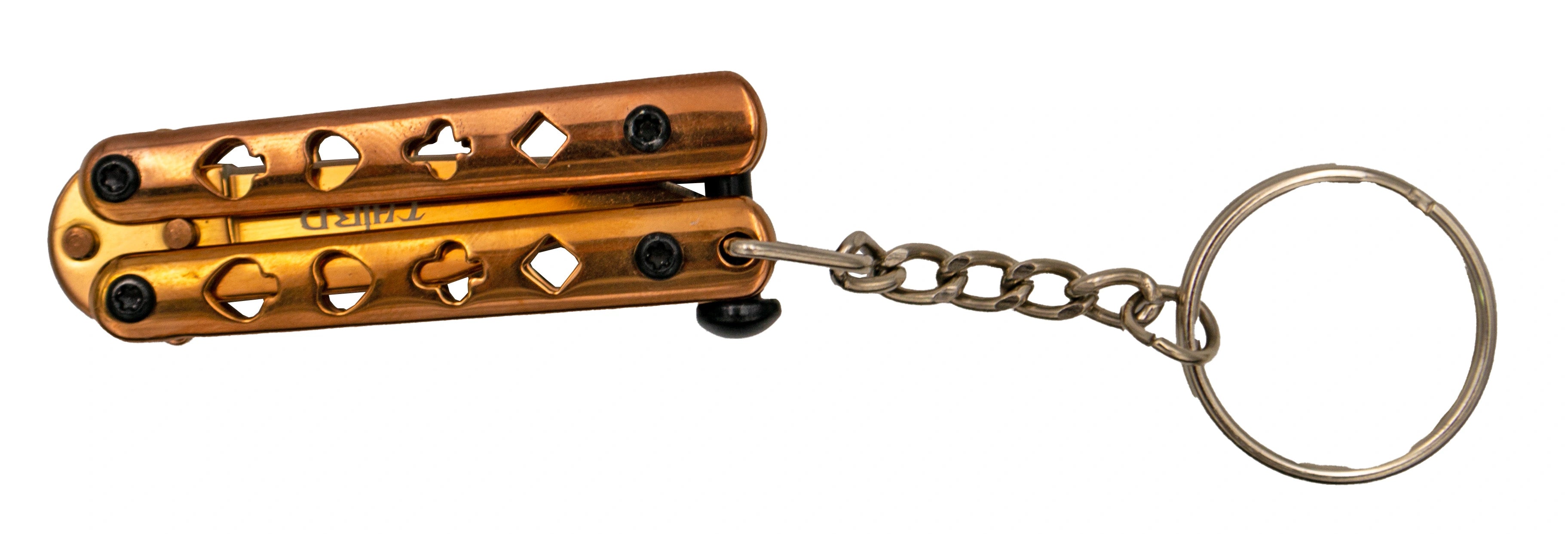 Imagen de Navaja LLavero de Mariposa - Punta Drop Point - Variedad de Acabados parte de nuestra colección en Espadas y más, sitio oficial.