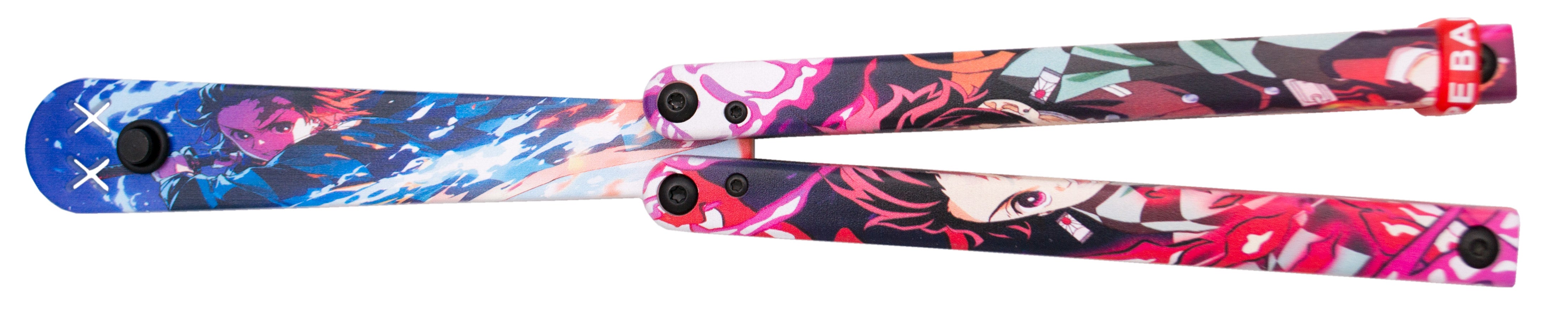 Third Practice Tanjiro Demon Slayer Fan Knife Plastic Blade 11 Cm