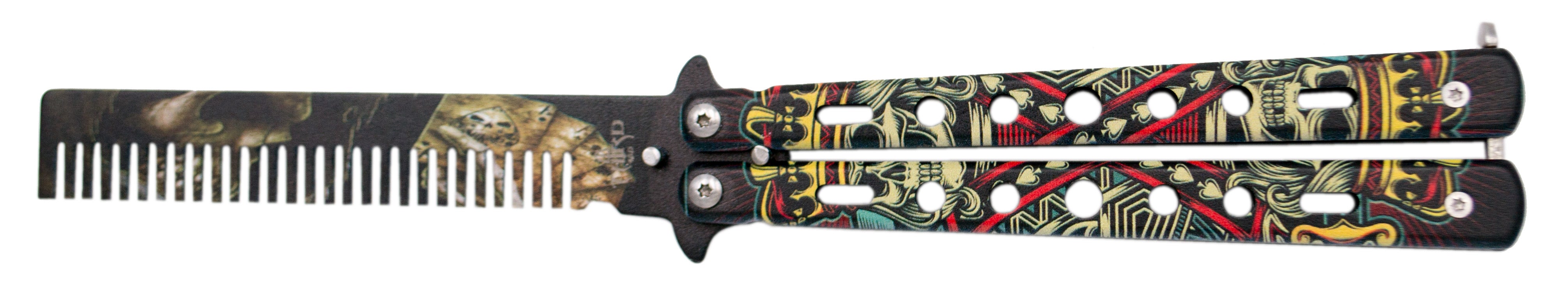 Navaja Abanico Third K3100 Peine Poker Calavera