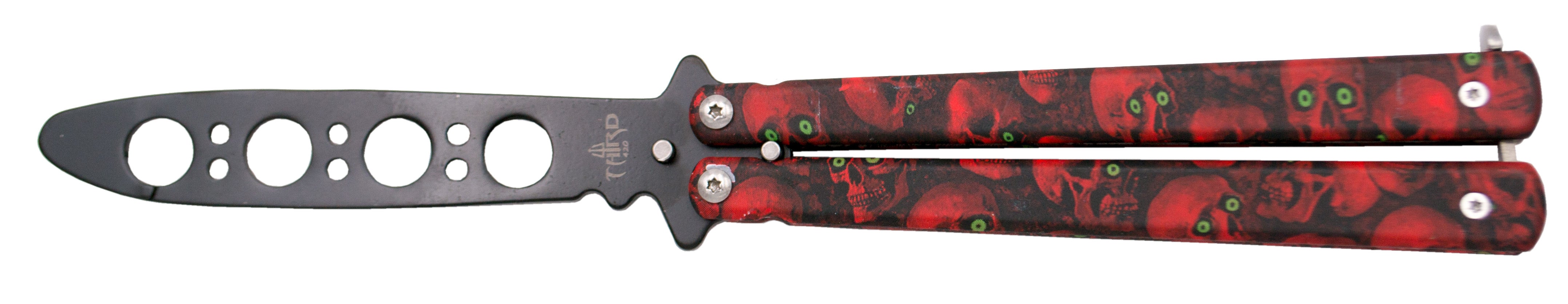 Navaja De Práctica Third K3102r Calaveras Rojas
