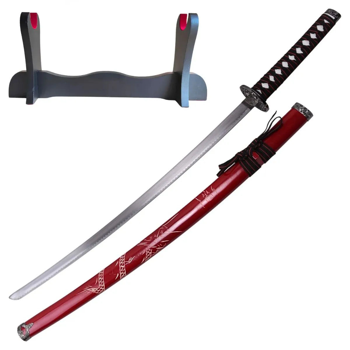 Katana Decorativa Dragón Rojo