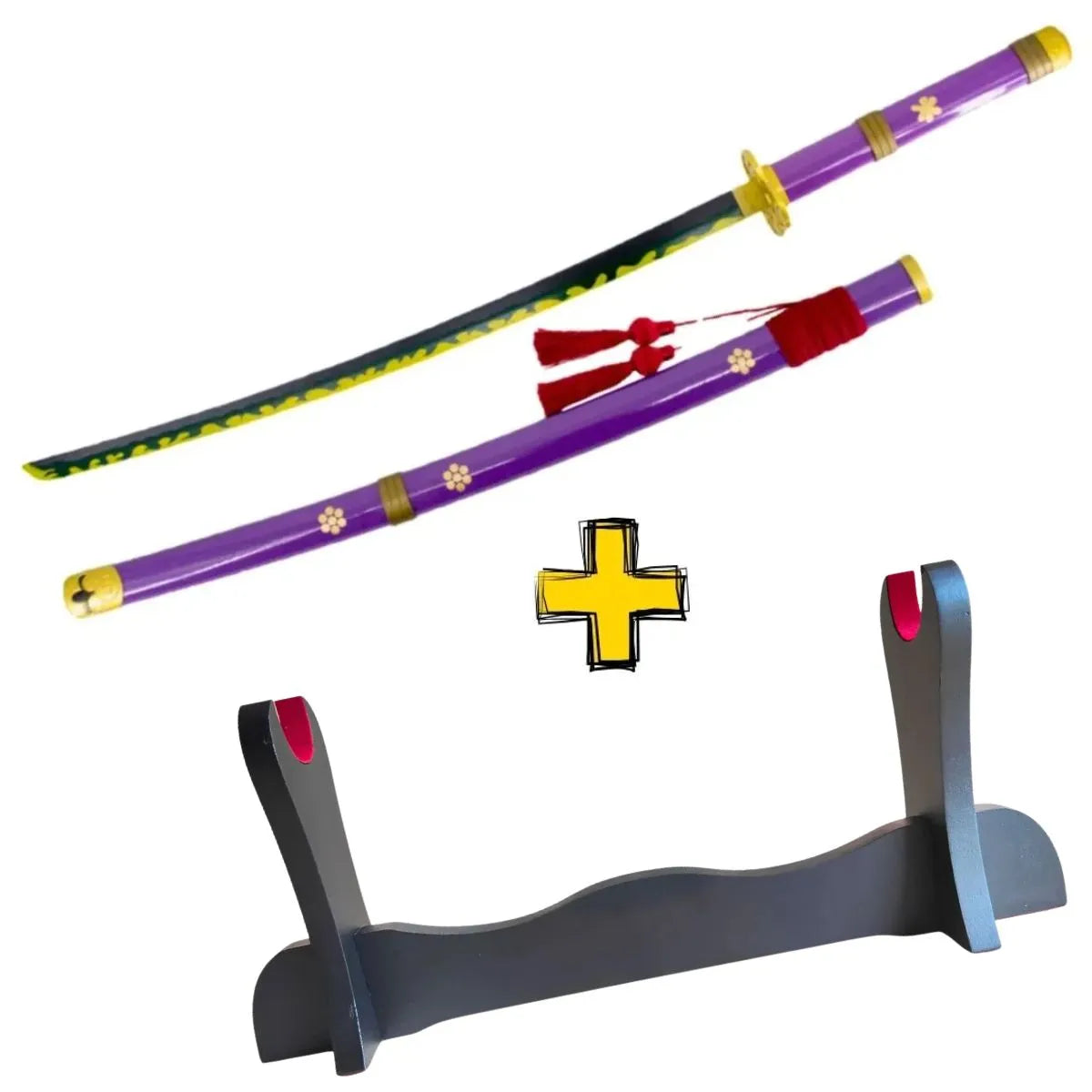 Katana Enma de Zoro de One Piece Morada Versión Decorativa