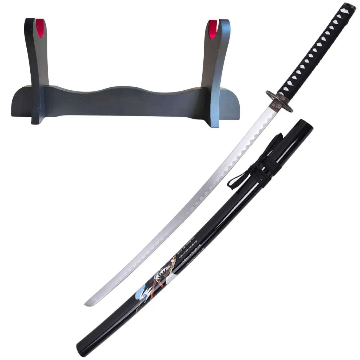 Katana Japonesa Decorativa Dragón Negra