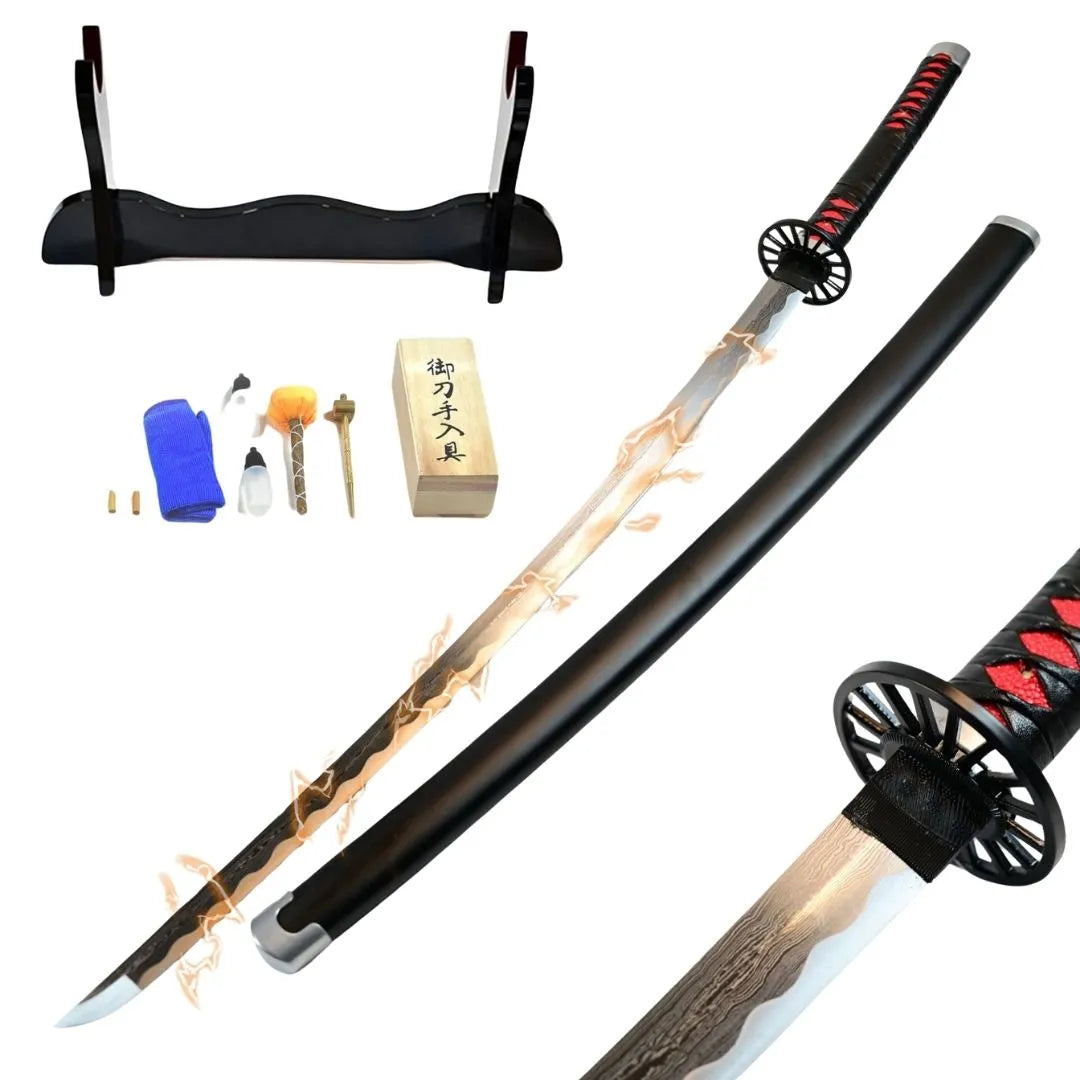 Imagen de Katana Tanjiro Kamado Demon Slayer Kimetsu no Yaiba parte de nuestra colección en Espadas y más, sitio oficial.