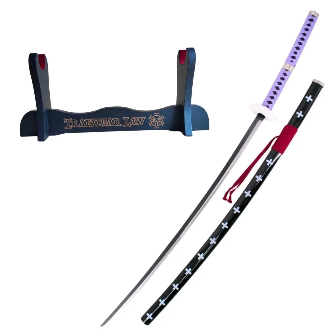 Katana Decorativa Trafalgar Law One Piece morada 2 Versiones