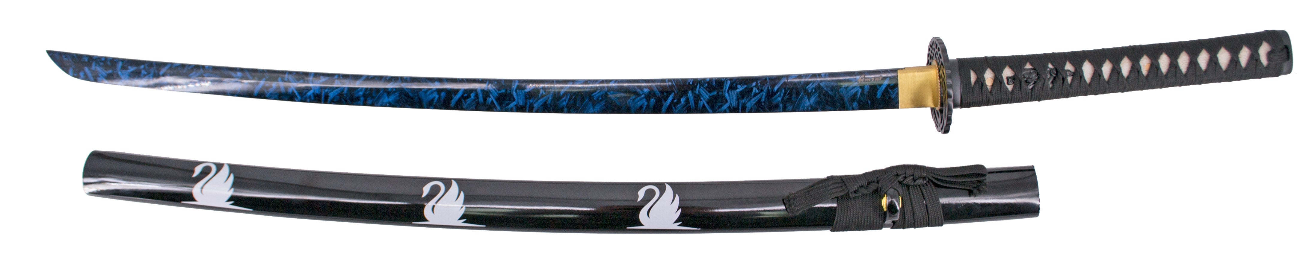 Imagen de Katana funcional grulla azul parte de nuestra colección en Espadas y más, sitio oficial.