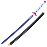 Imagen de Katana de Giyuu Tomioka Kimetsu no Yaiba de bambú con luces led parte de nuestra colección en Espadas y más, sitio oficial.