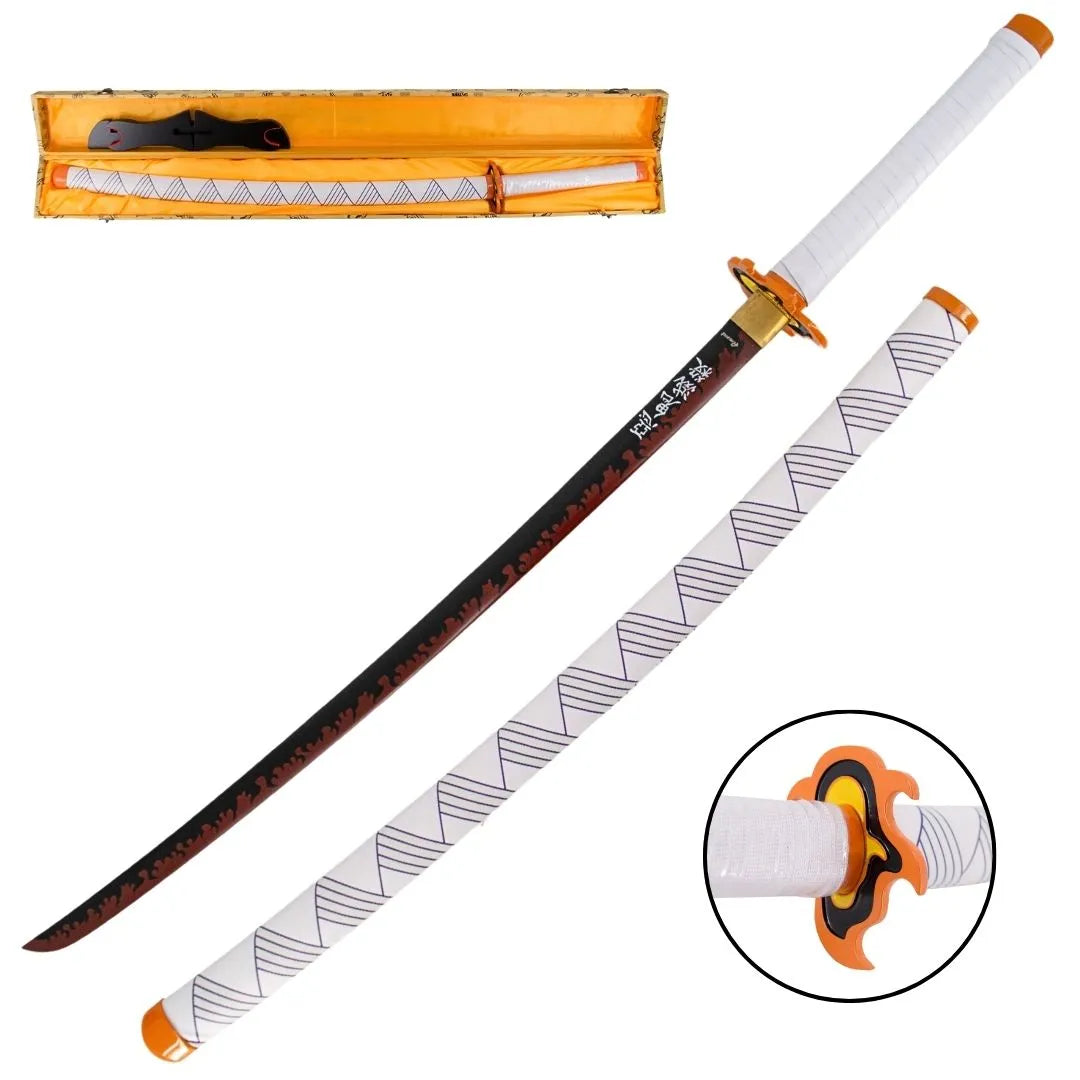 Katana de Rengoku FUNCIONAL afilada Kimetsu no Yaiba Demon Slayer