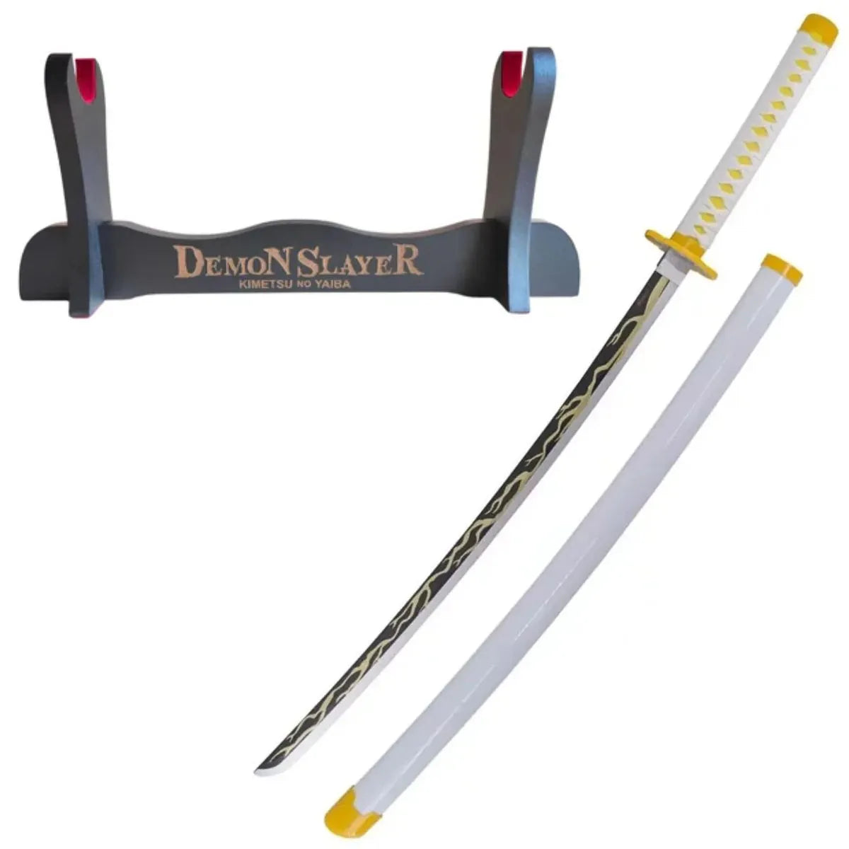 Katana de Zenitsu Agatsuma con hoja de madera de bambú Kimetsu no Yaiba zs653w