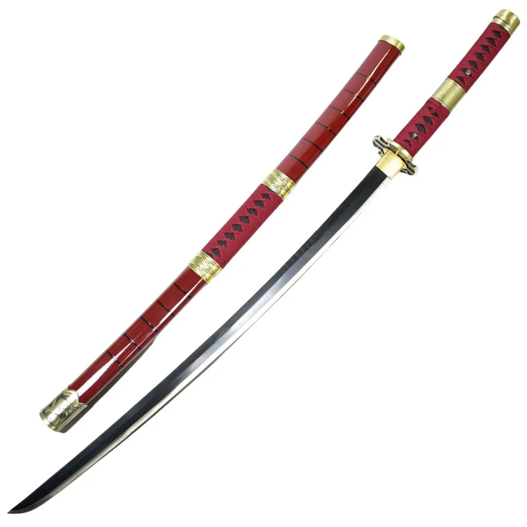 Katana de Zoro Sandai Kitetsu funcional Acero de Damasco 40565