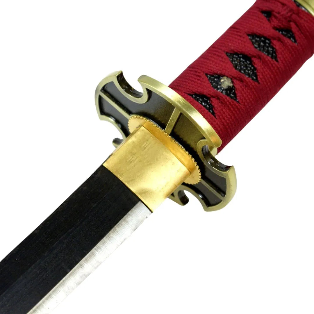 Katana de Zoro Sandai Kitetsu funcional Acero de Damasco 40565