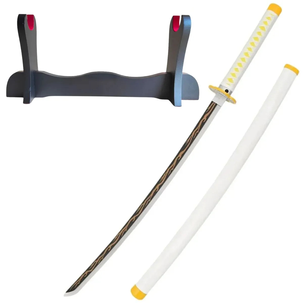 Katana de zenitsu con luces Led y hoja de acero con Expositor