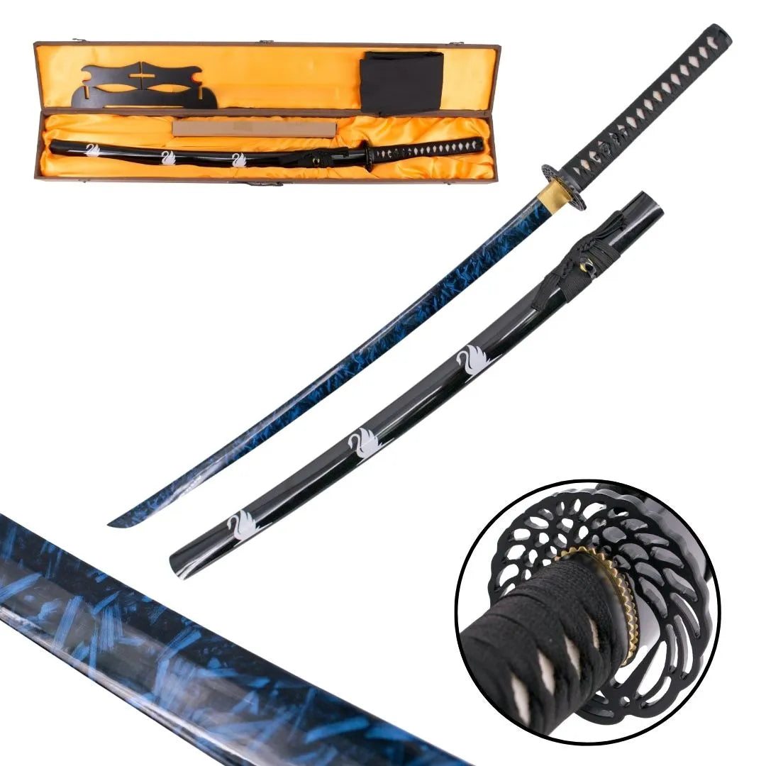 Imagen de Katana funcional grulla azul parte de nuestra colección en Espadas y más, sitio oficial.