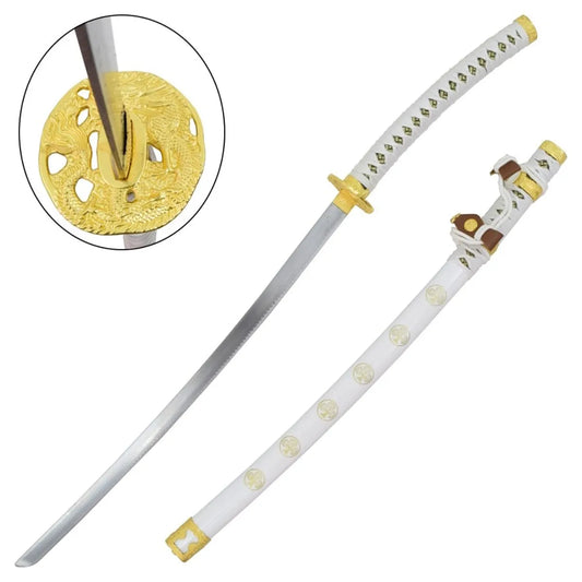 Katana tachi decorativo blanco