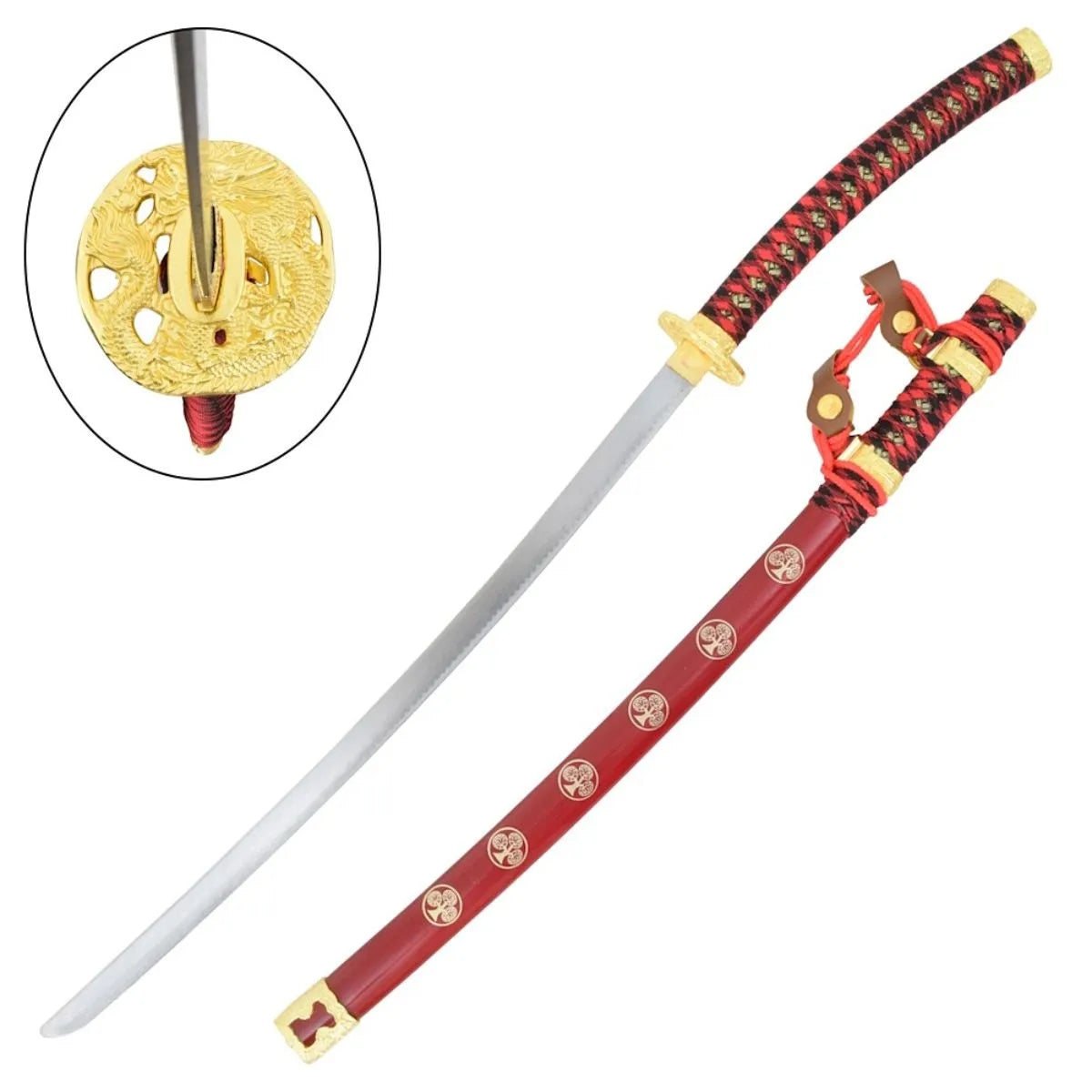 Katana tachi decorativo rojo
