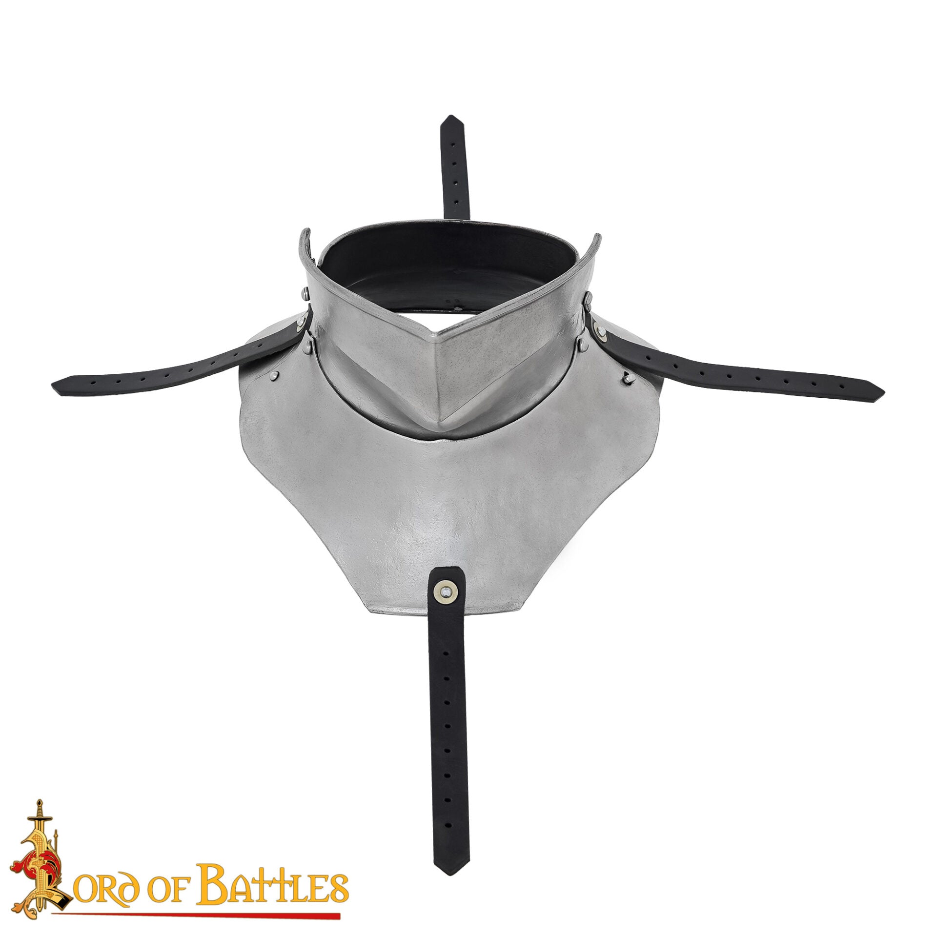 Gorget Medieval de Acero con Bevor Móvil - Armadura de Cuello Pulido - Imagen 3