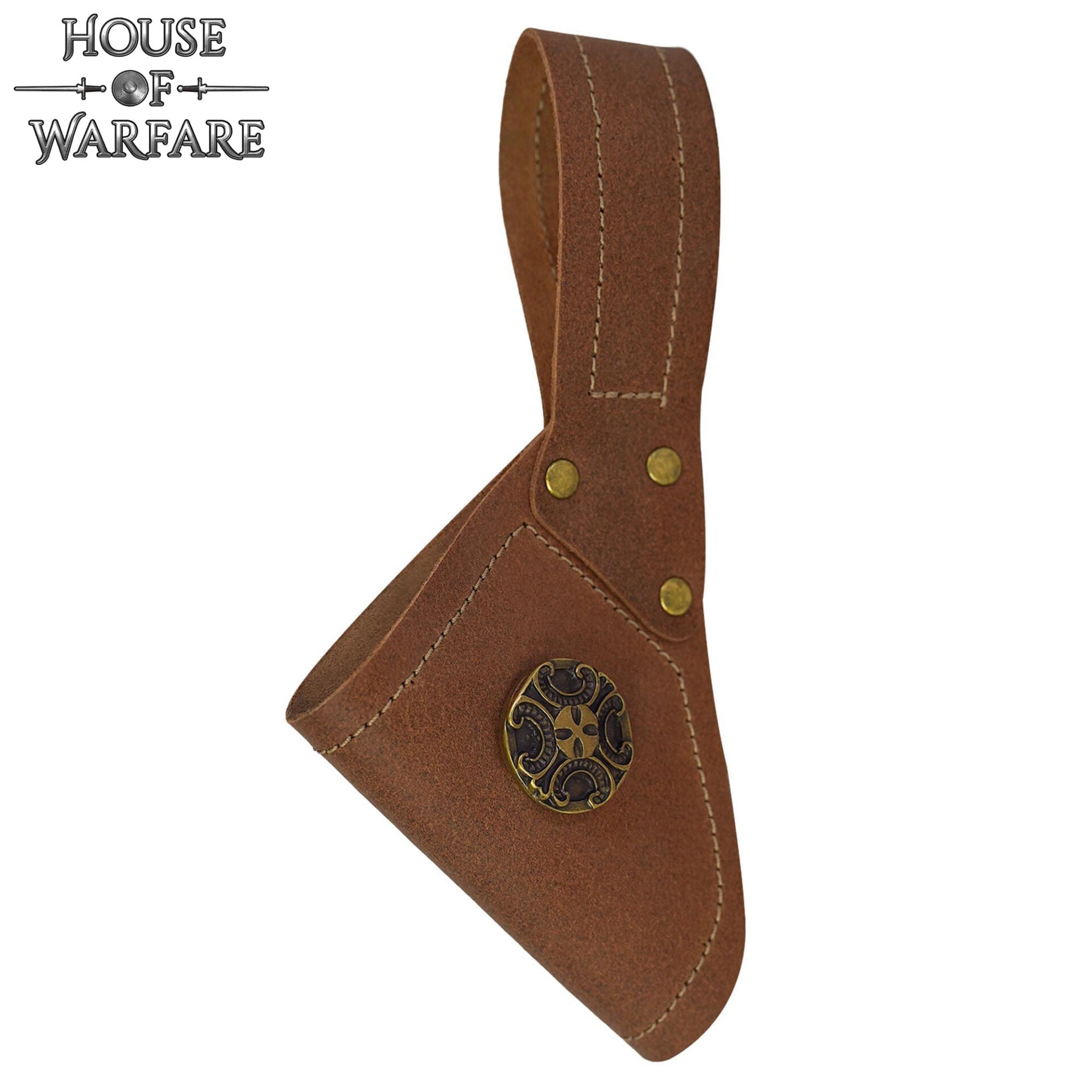 Espada Medieval de Cuero Diseño Rana Cruz Antigua - Imagen 1