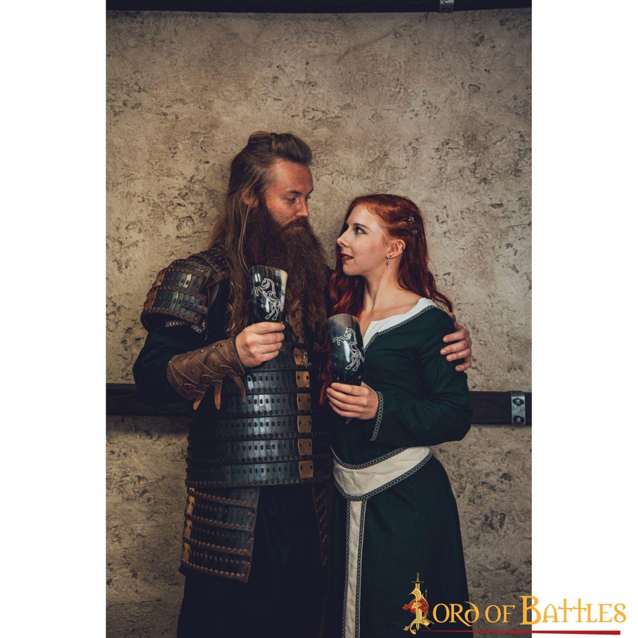 Viking Drinking Horn 400 - 500 Ml Cuerno de Buey Auténtico Hecho a Mano - Imagen 12