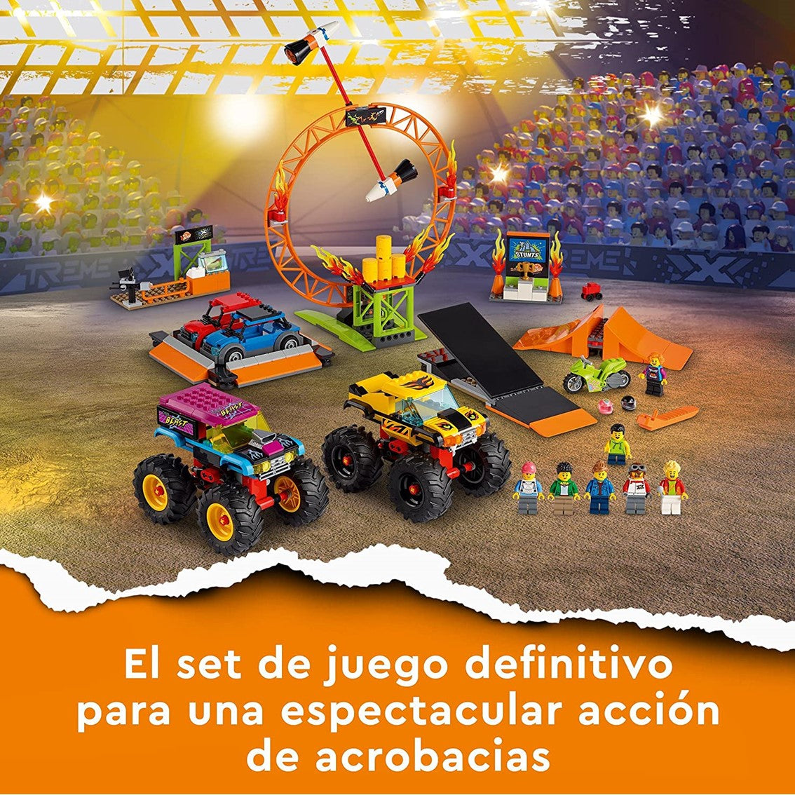 Imagen de LEGO CITY ESPECTÁCULO ACROBÁTICO ARENA parte de nuestra colección en Espadas y más, sitio oficial.
