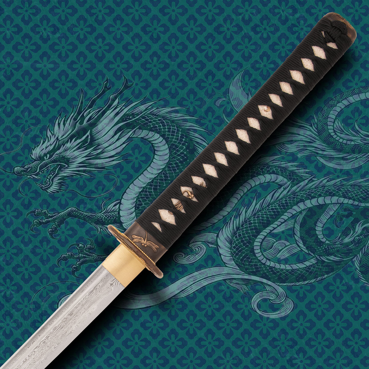 Mango Nylon Katana Bushido Tonbo acero carbono plegado