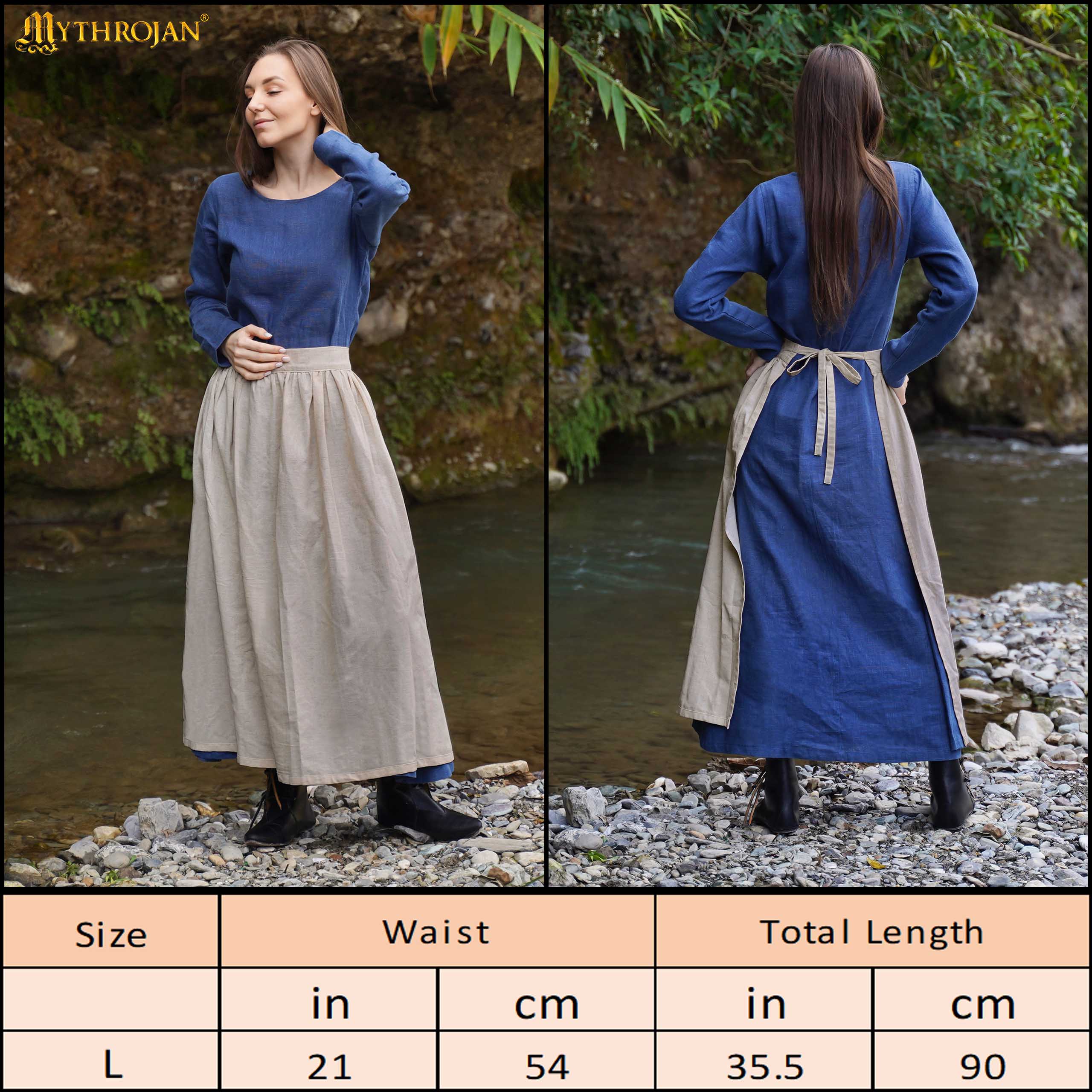 Delantal Medieval Hija de Campesino: Práctico y Auténtico para la Recreación Medieval - Imagen 3