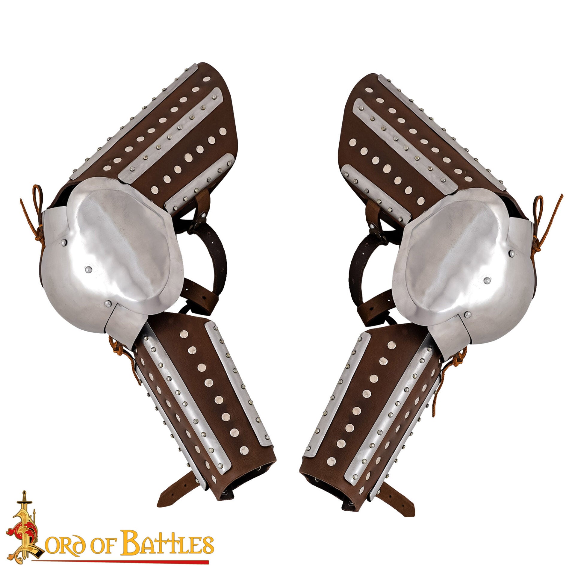 Armadura Medieval Entablillada - Acero Pulido Calibre 16 y Cuero - Ajuste Universal - Imagen 4